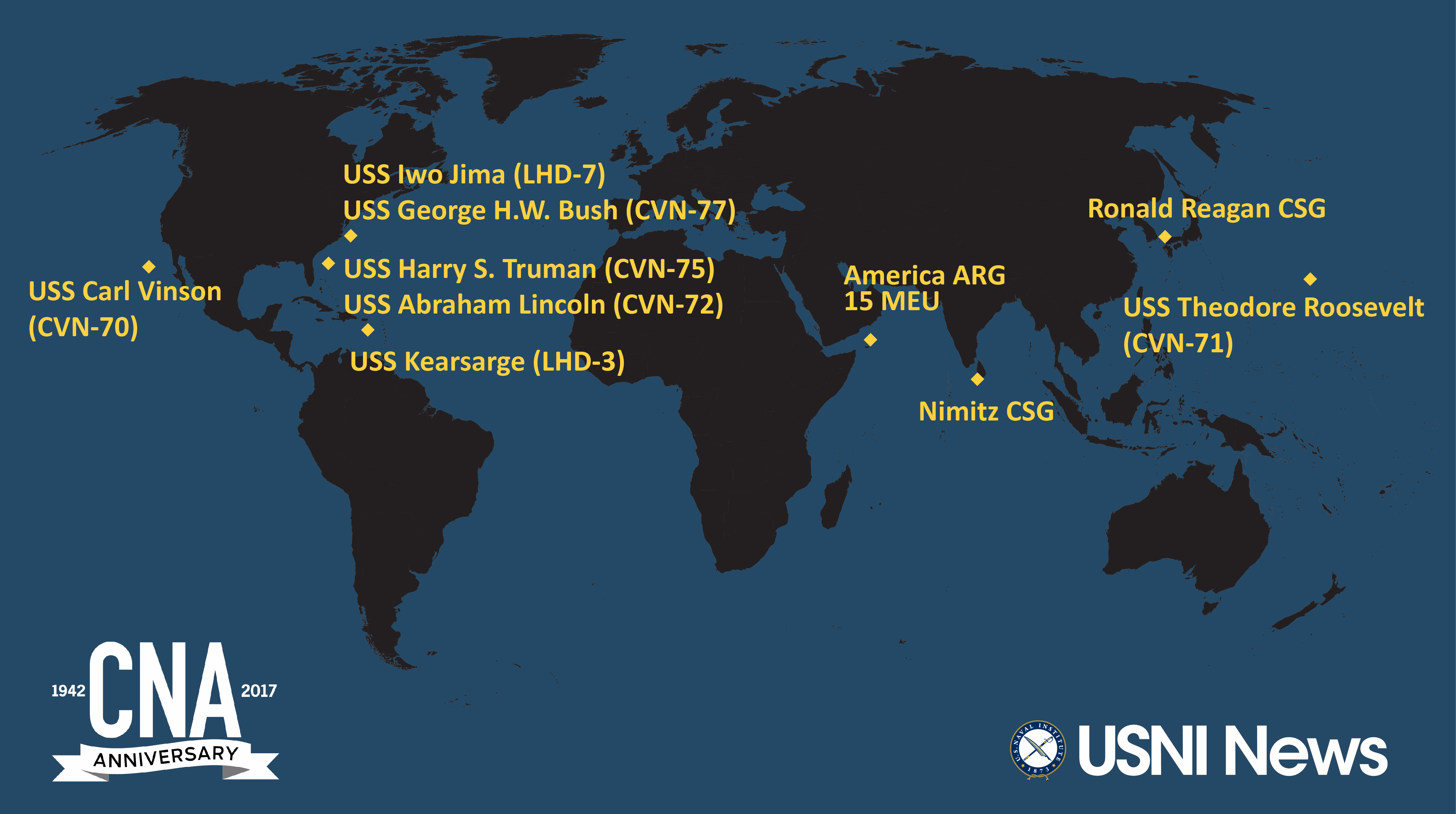 USNI News-CNA Fleet and Marine Tracker: Oct. 30, 2017