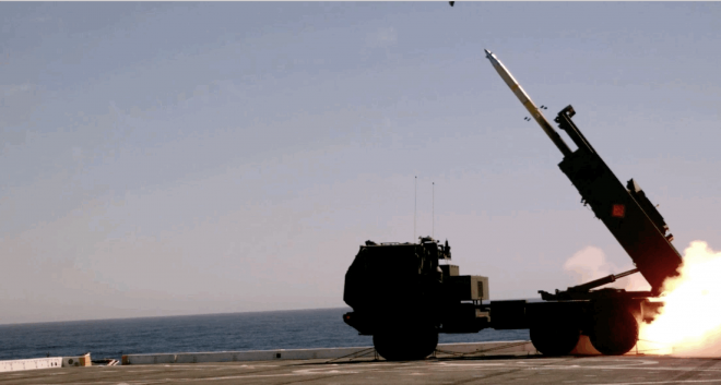 Marines Fire HIMARS From Ship In Sea Control Experiment With Navy ...