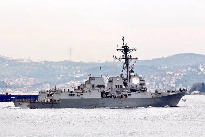 Guided-Missile Destroyer USS James E. Williams Enters the Black Sea