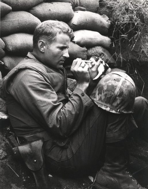 Korean War Marine Made Famous in Kitten Photo Dies
