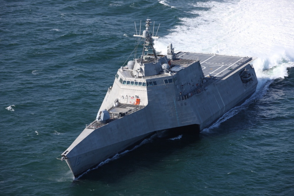 USS Tulsa (LCS-16) during sea trials in March 2018. Navy photo