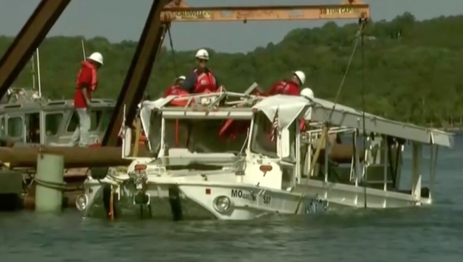 Coast Guard Salvage Team Recovers Duck Boat Involved in Deadly Sinking