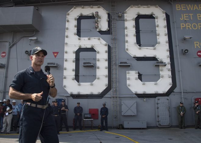USS DWIGHT D EISENHOWER CVN 69 Parking Sign US Navy USN 