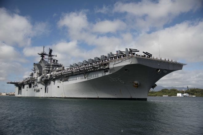 USS America Steaming Toward New Homeport In Japan