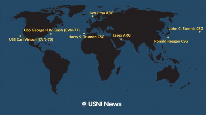 USNI News Fleet and Marine Tracker: Nov. 5, 2018