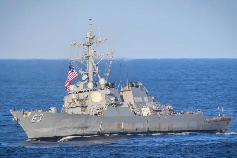 U.S. Destroyer, Cargo Ship Pass Through Taiwan Strait In 4th Warship ...