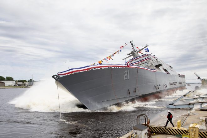 VIDEO: Newest Littoral Combat Ship Christened Saturday
