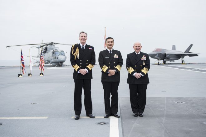 CNO Gilday Signs Trilateral Cooperation Agreement with U.K., Japan Navy Heads