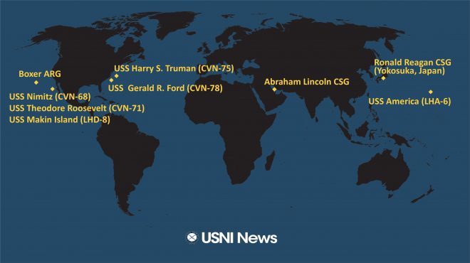USNI News Fleet and Marine Tracker: Nov. 25, 2019