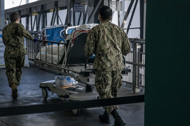 Patients Start Arriving On Navy Hospital Ships; Medical Officials Expect More Transfers For Care in NYC, LA