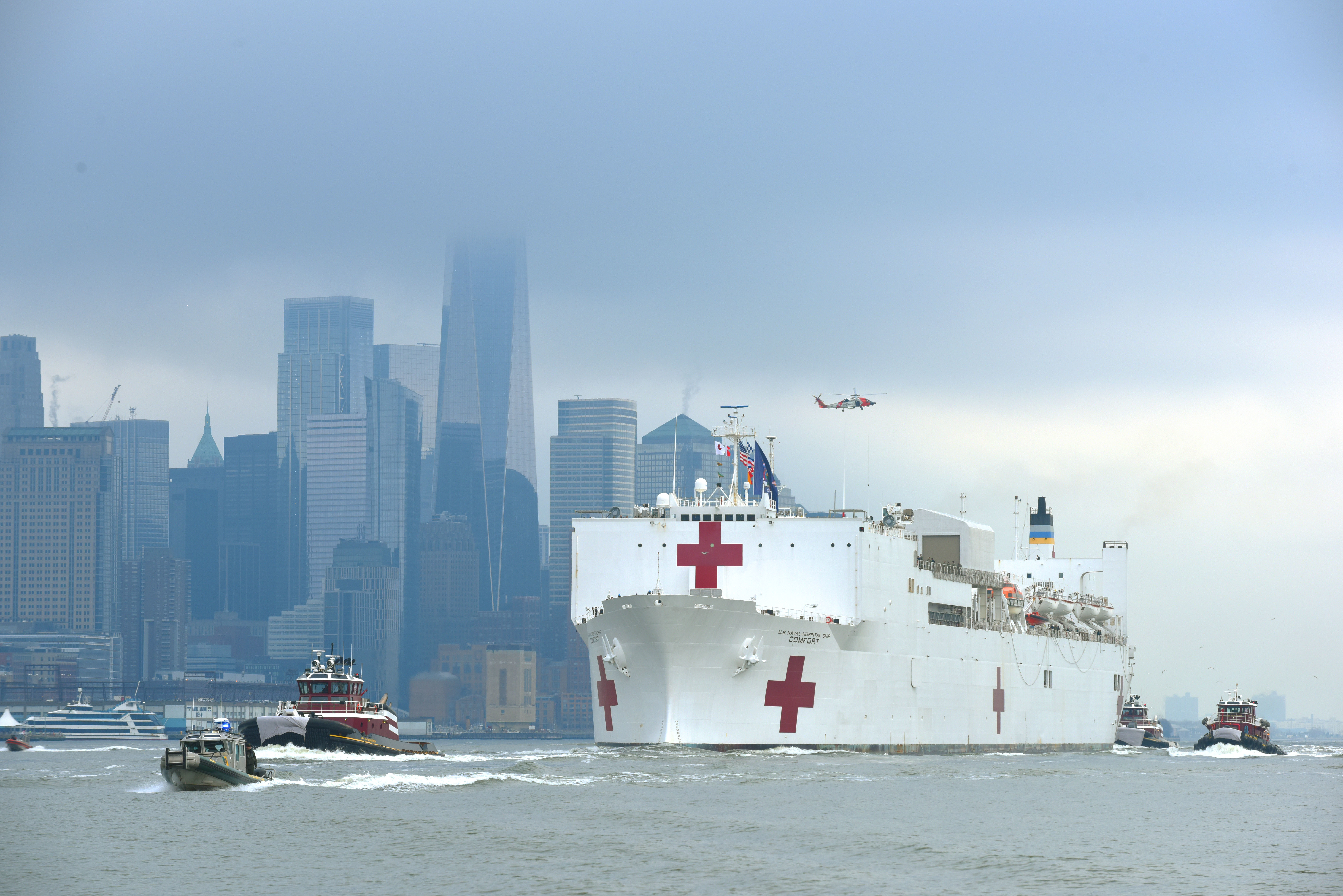 Patients Start Arriving On Navy Hospital Ships; Medical