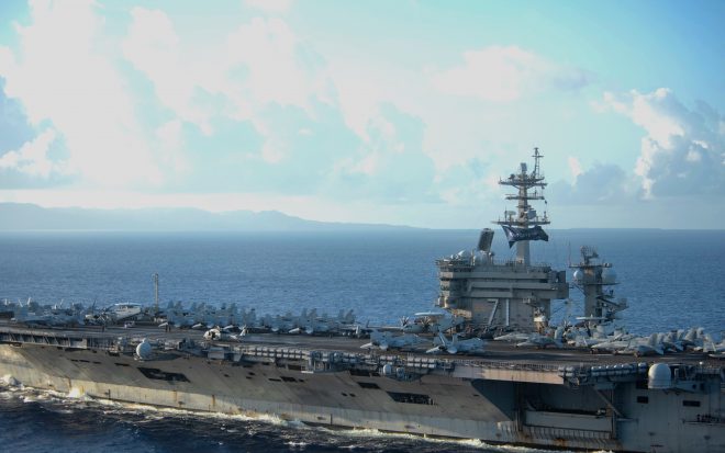 USS Theodore Roosevelt Back in Guam Picking up Remaining Sailors Before Resuming Deployment