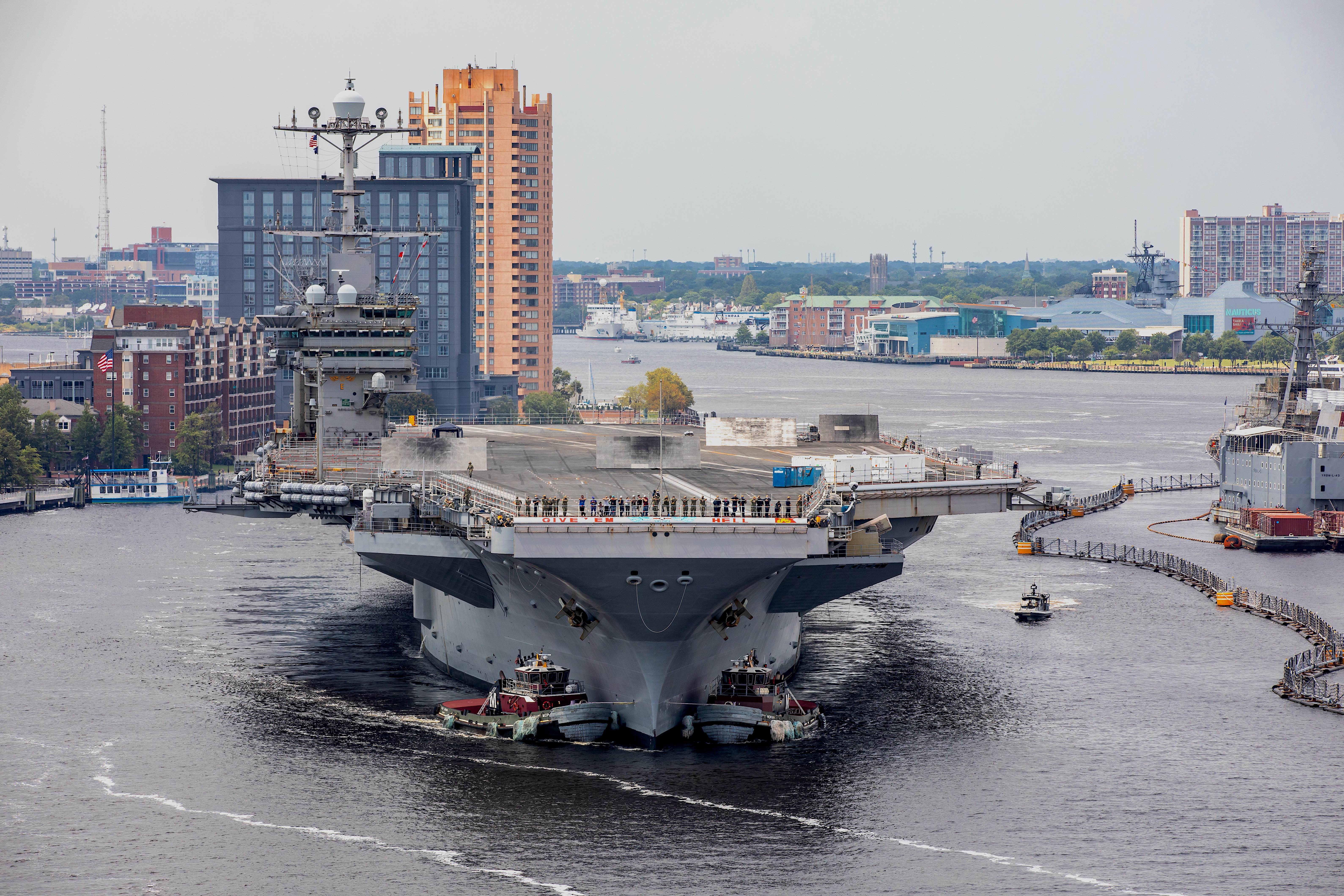 Work speeds up at Washington shipyard