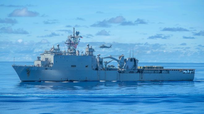 West Coast Amphib USS Comstock off Honduras for Hurricane Relief, Anti-Drug Operations