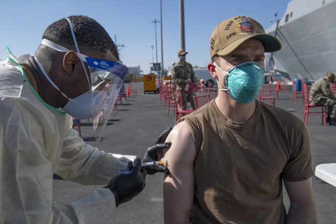 Navy: 45% of Sailors Have Received At least One COVID-19 Vaccine Shot