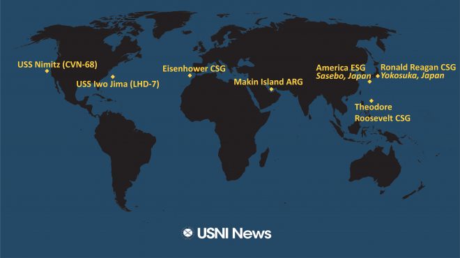 USNI News Fleet and Marine Tracker: March 1, 2021
