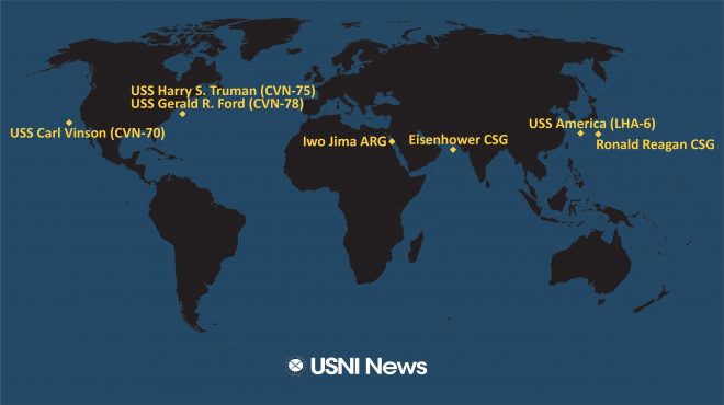 USNI News Fleet and Marine Tracker: June 14, 2021