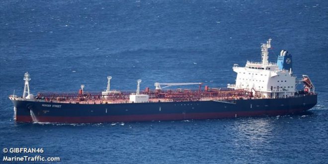U.S. Navy Says Explosive Drone Attack Killed Two on Merchant Tanker