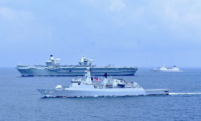 U.K. Carrier HMS Queen Elizabeth Now on the Edge of the South China Sea