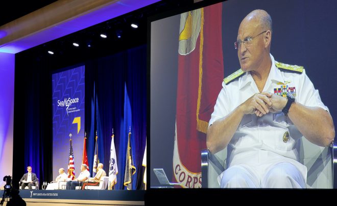 CNO Gilday Wants Industry to Focus on Shipbuilding, Readiness Not Lobbying for Aircraft 'We Don't Need'