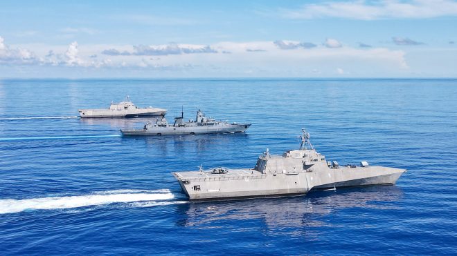 Trio of Littoral Combat Ships Operating ‘All Over’ Western Pacific, Training with Marines