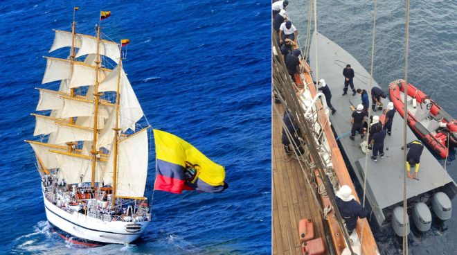 Ecuadorian Navy Sailing Ship Interdicts Drug Smugglers in the Pacific