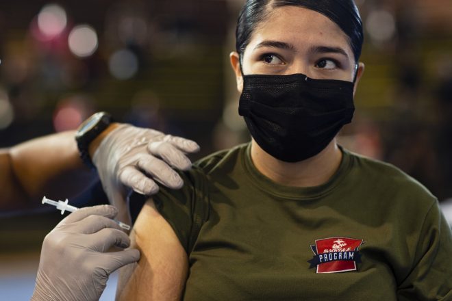 Marine Corps COVID-19 Vaccination Rate Unchanged as Separations Continue