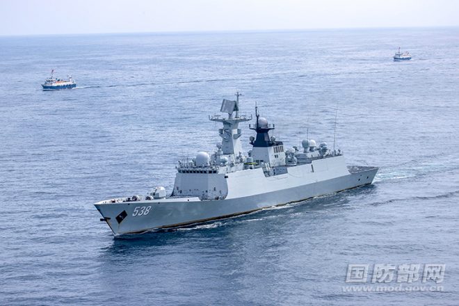 Chinese Navy Piracy Patrol Shepherds Fishing Fleet Through Gulf of Aden