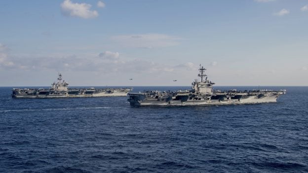 2 U.S. Aircraft Carriers Now in South China Sea as Chinese Air Force ...