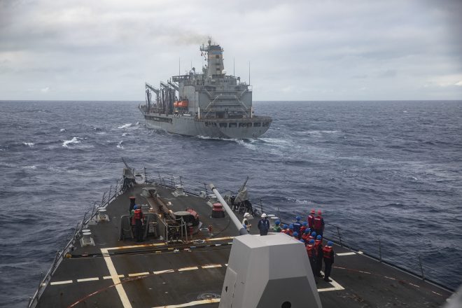 Destroyer USS Ralph Johnson Performs Taiwan Strait Transit