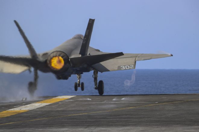 U.S. Carrier Fighters Overfly Yellow Sea in Response to North Korean Missile Launch