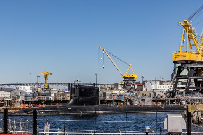 First Columbia Ballistic Missile Submarine Begins to Take Shape