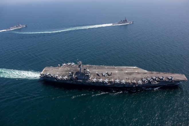 VIDEO: Lincoln Carrier Strike Group, Japanese Warships Drill Near Korean Peninsula