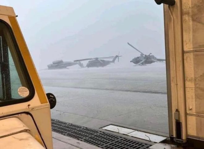 10 Navy Helicopters Suffer Major Damage, Several Blown Over in Sudden Norfolk Storm