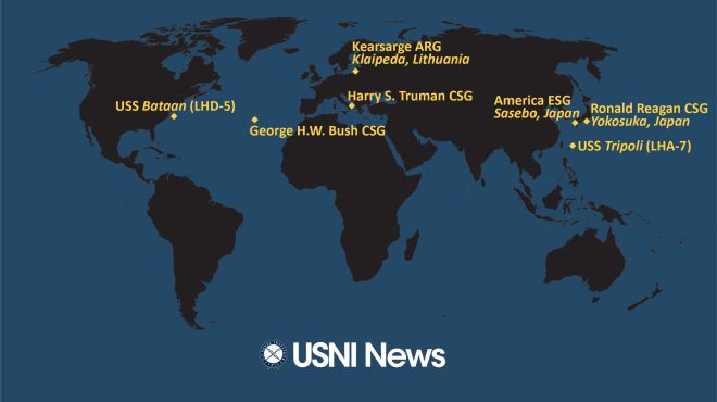 USNI News Fleet and Marine Tracker: Aug. 22, 2022
