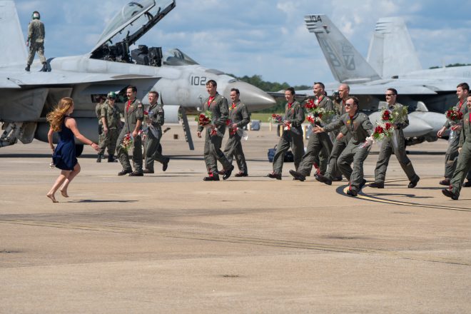 Truman Carrier Strike Group Air Wing, Escorts Return