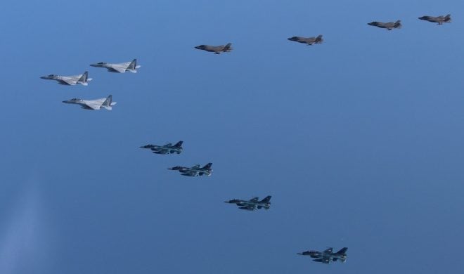 U.S. Marine F-35Bs, Japanese Fighters Fly Show of Force Mission Following North Korean Missile Test