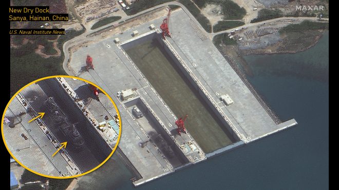 Dry Dock in Chinese Aircraft Carrier Repair Complex Suffers Fire, Satellite Photos Show