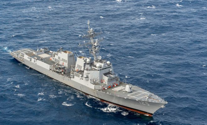 Flight III Arleigh Burke Destroyer Jack H. Lucas Underway for the First Time