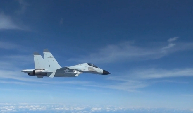 VIDEO: Chinese Navy Fighter Flew Within 20 Feet of U.S. Air Force Plane Over South China Sea