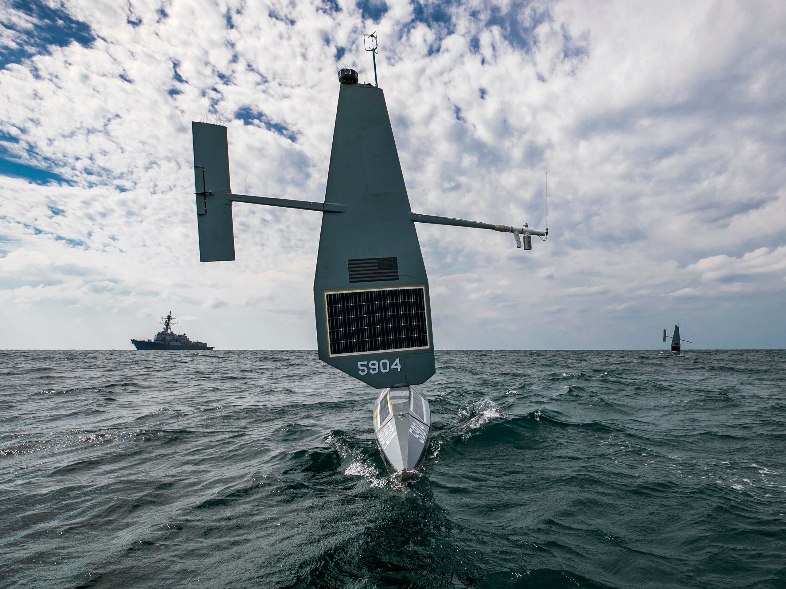Saildrone USVs, U.S. Destroyer Test How Drones Could ID Objects for Warships Crews