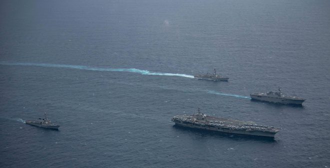 Carrier USS Nimitz Visits South Korea Amidst North Korean, Russian Missile Tests