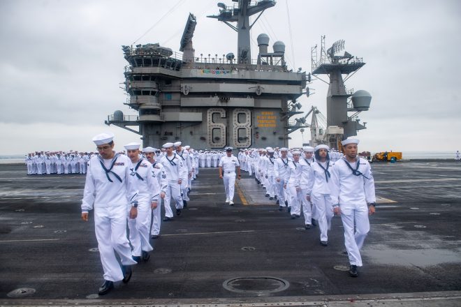 Carrier USS Nimitz Pulls into Naval Station North Island After Indo-Pacific Deployment