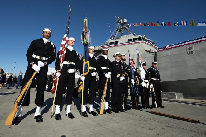 VIDEO: USS Canberra Commissions in Rare Overseas Ceremony
