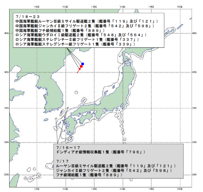 Chinese Russian Warships Continue Exercises In Sea Of Japan North Chinese Russian Warships Continue Exercises In Sea Of Japan North