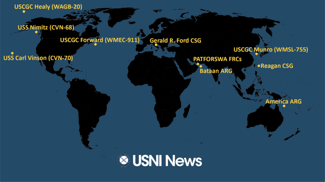 USNI News Fleet and Marine Tracker: Aug. 14, 2023