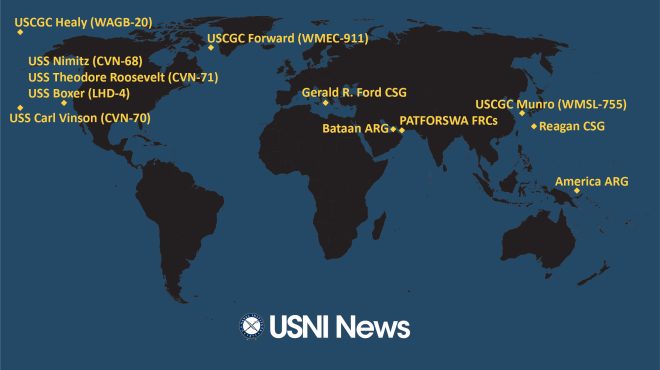 USNI News Fleet and Marine Tracker: Aug. 21, 2023