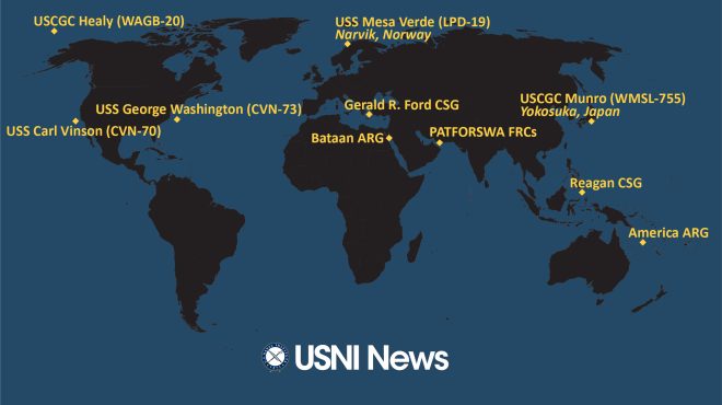 USNI News Fleet and Marine Tracker: Aug. 7, 2023