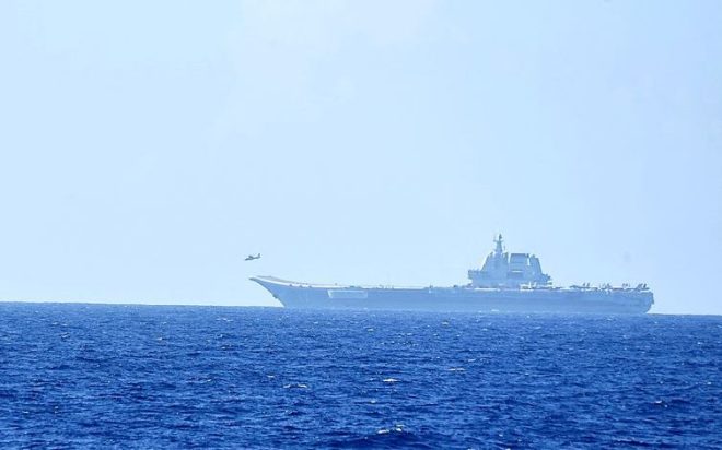 Chinese Carrier Shandong Deploys, Operating Near Taiwan