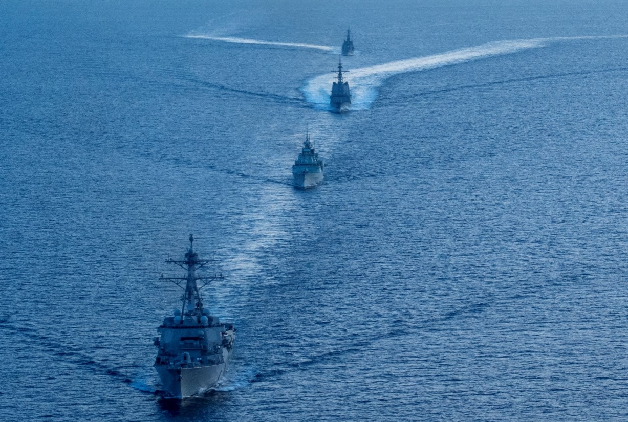 U.S. Drills with Allies in the South China Sea, Ghost Fleet Ships